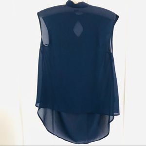 Monteau sheer top sleeveless blouse